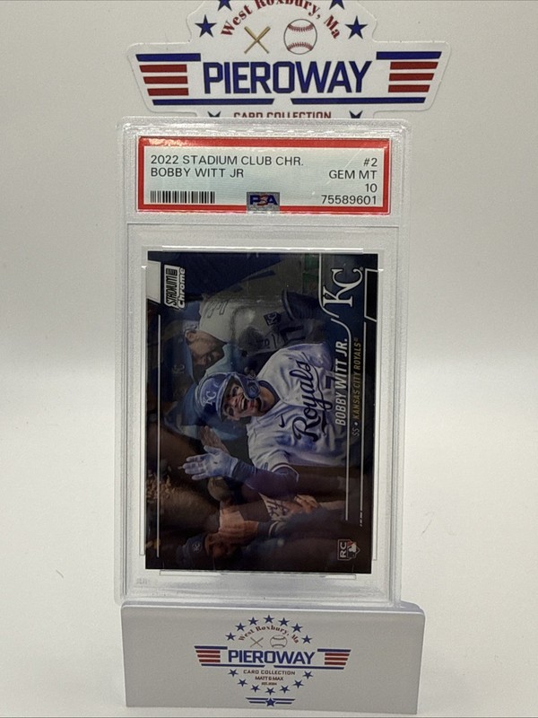 Bobby Witt Jr. 2022 Topps Stadium Club Chrome PSA 10 Gem Mint (Rookie) view 2