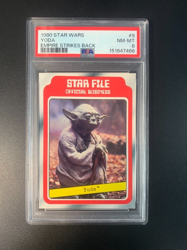 1980 Topps Star Wars Empire Strikes Back Yoda #9 PSA 8