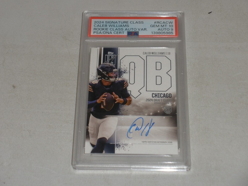 2024 Topps Signature Class Autograph Auto #CW Caleb Williams RC PSA 10 GEM 9