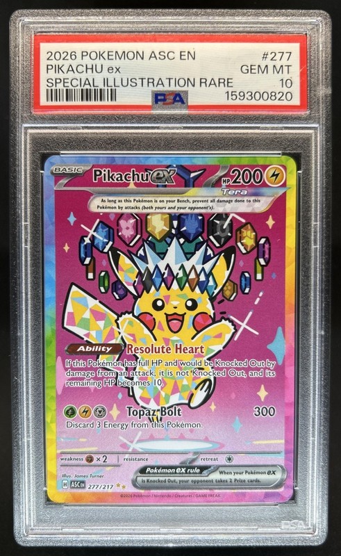 2026 Pokemon Pikachu ex Special Illustration Rare #277/217 PSA 10