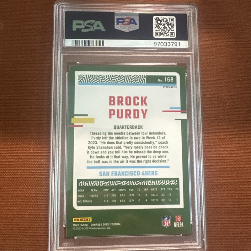 2023 Panini Donruss Optic - Brock Purdy #168 Stars Prizm view 2