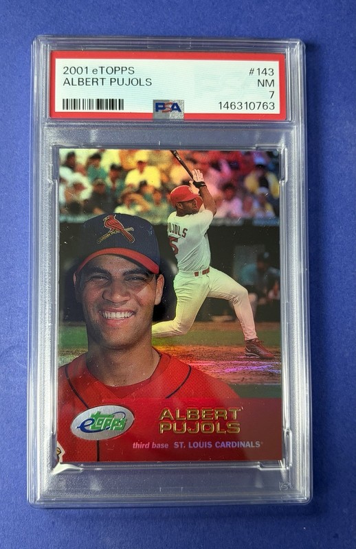 2001 eTopps Albert Pujols St Louis Cardinals #143 PSA 7 NM