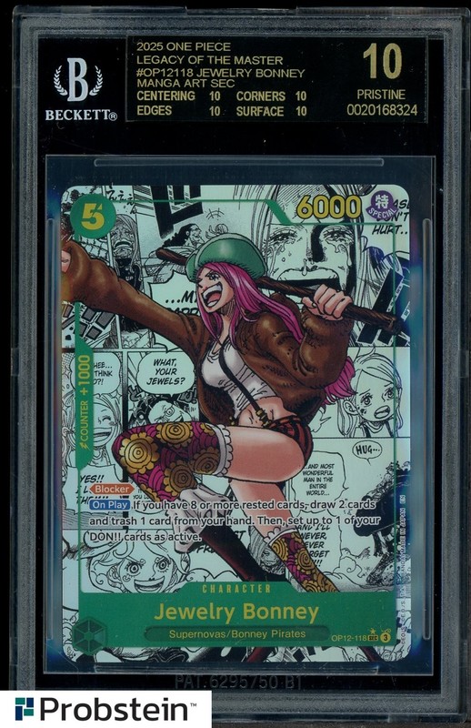2025 One Piece Legacy Of Master #OP12118 Jewelry Bonney Manga BGS 10 BLACK LABEL