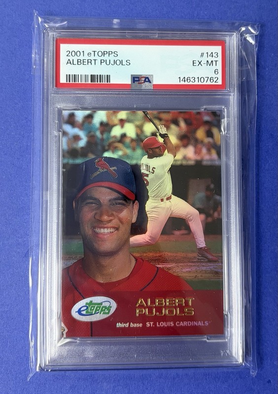 2001 eTopps Albert Pujols St Louis Cardinals #143 PSA 6 EX-MT
