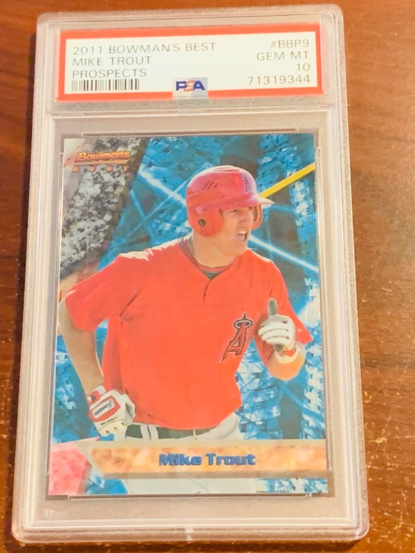 2011 BOWMANS BEST MIKE TROUT PROSPECTS ROOKIE #BBP9 PSA 10 GEM MINT ANGELS