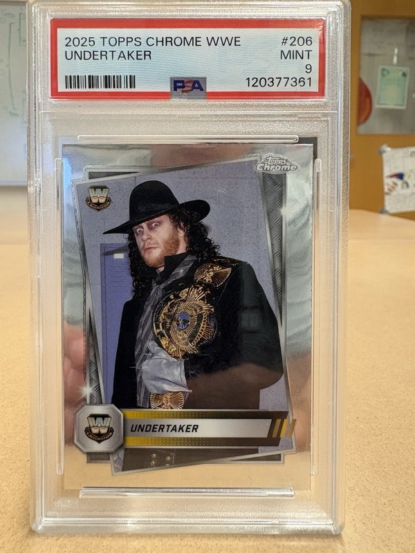2025 Topps Chrome WWE Undertaker Image Variation #206 PSA 9