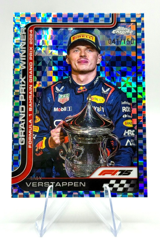 2025 Topps Chrome Formula 1 F1 Max Verstappen #93 Blue Checker /150 view 1
