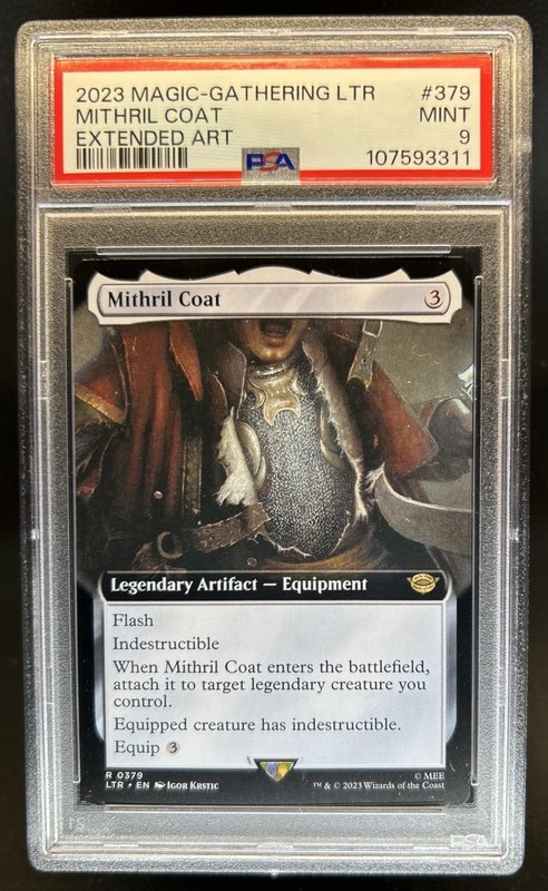 2023 Magic MTG Lord of Rings Tales Middle-Earth Mithril Coat Foil #379 PSA 9