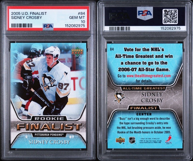 Sidney Crosby PSA 10 2005 Rookie Finalist Pittsburgh Penguins #84 view 2