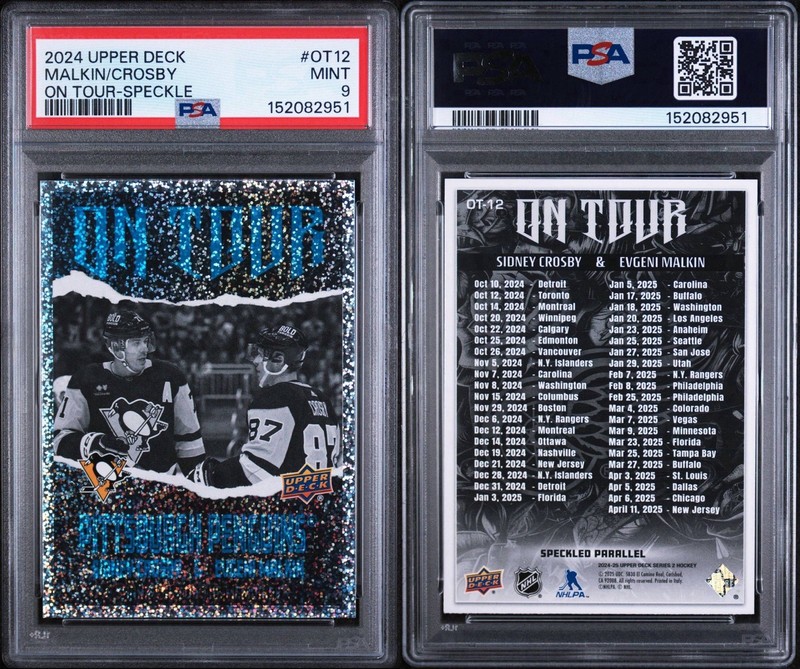 Sidney Crosby Evgeni Malkin On Tour Speckle SP Pittsburgh Penguins 2024 UD view 2