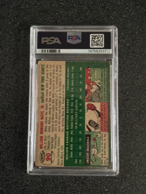 1954 Topps #90 Willie Mays PSA 1.5 FR  #147562537  FREE SHIPPING! view 2