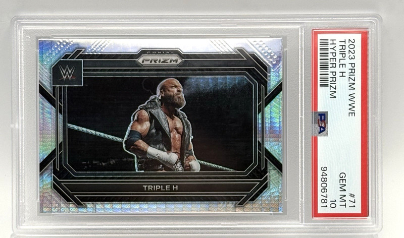 TRIPLE H - HHH - 2023 PANINI PRIZM WWE HYPER PRIZM - PSA 10 GEM MINT view 2
