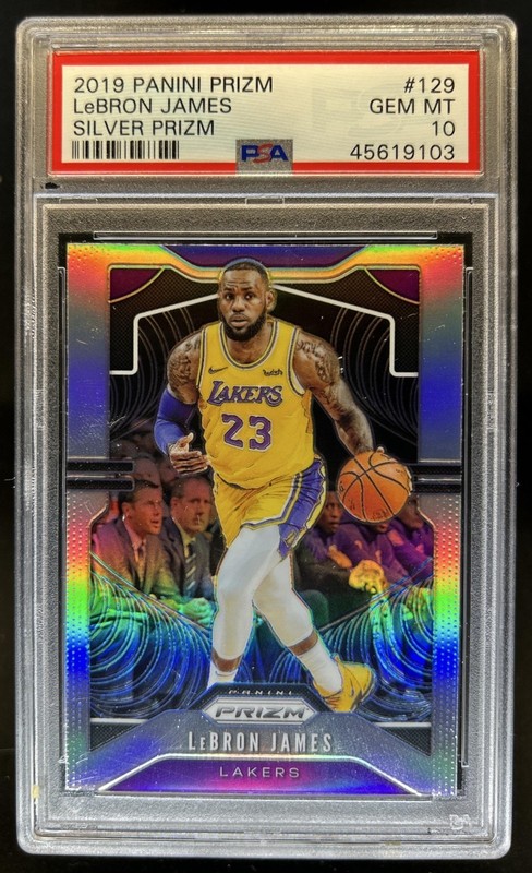 2019-20 Panini Prizm LeBron James Prizm Silver #129 Lakers PSA 10 GEM MINT