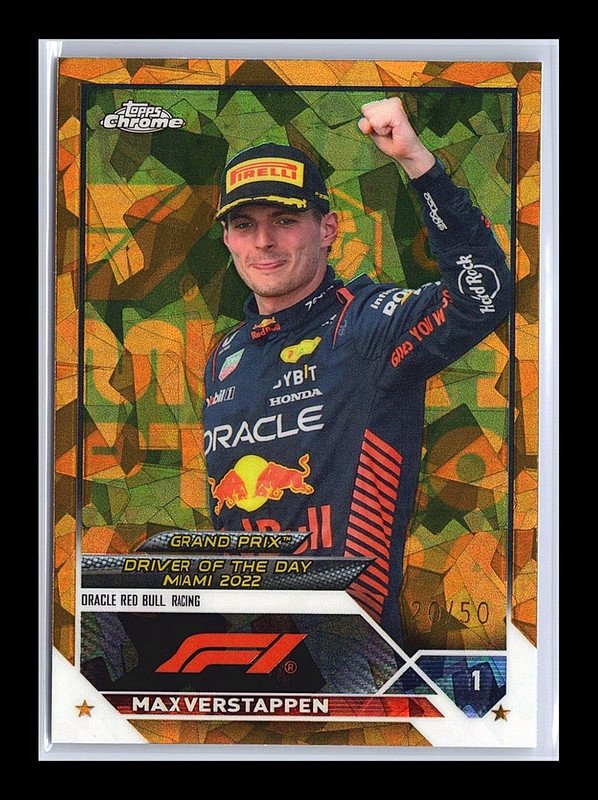 2023 Topps Chrome Sapphire Formula 1 F1 Max Verstappen 170 Gold 20/50