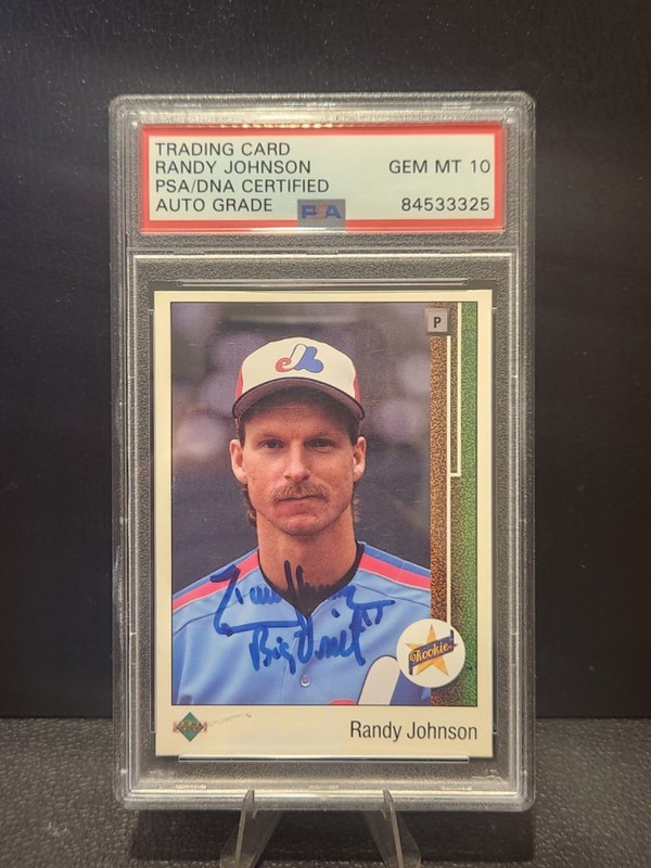 1989 Upper Deck Rookie Randy Johnson #25 Auto (AU, RC) PSA/DNA Auto Grade PSA 10