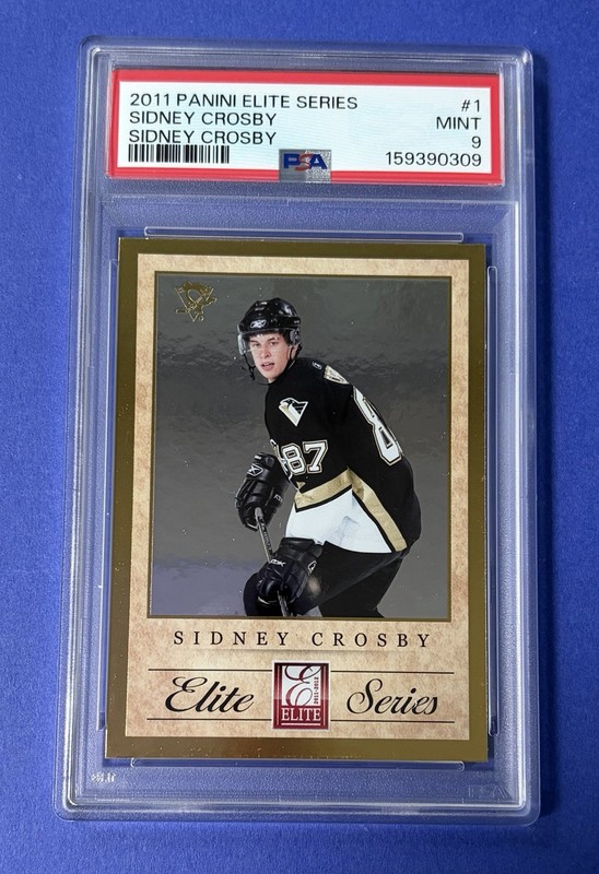 2011 Panini Elite Series Sidney Crosby Pittsburgh Penguins #1 PSA 9 MINT view 1