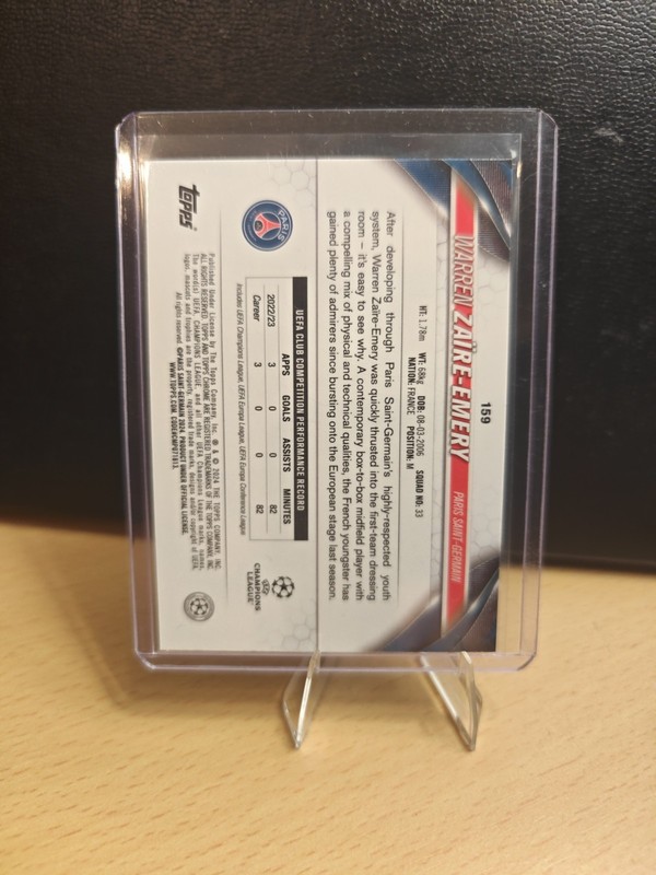 Warren Zaïre-Emery 2023-24 Topps Chrome Uefa UCC Sapphire Edition #159  view 2