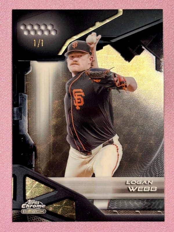 2026 Topps Chrome Black Logan Webb SUPERFRACTOR 1/1 β San Francisco Giants π SF view 2