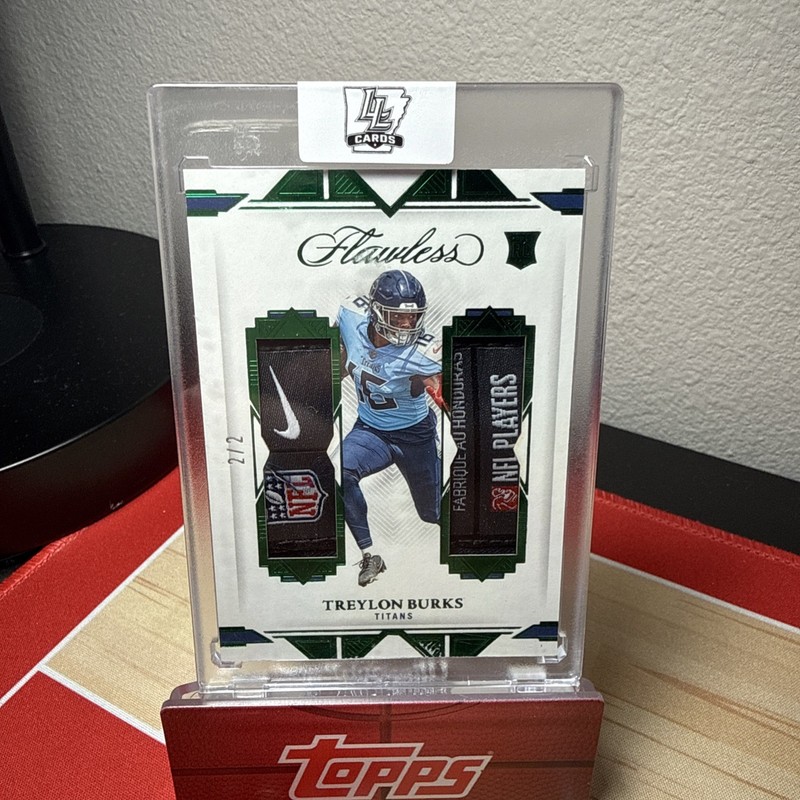 2022 Flawless TREYLON BURKS Dual Laundry Tag # 2/2 ROOKIE 1/1 TYPE 🔥 RC