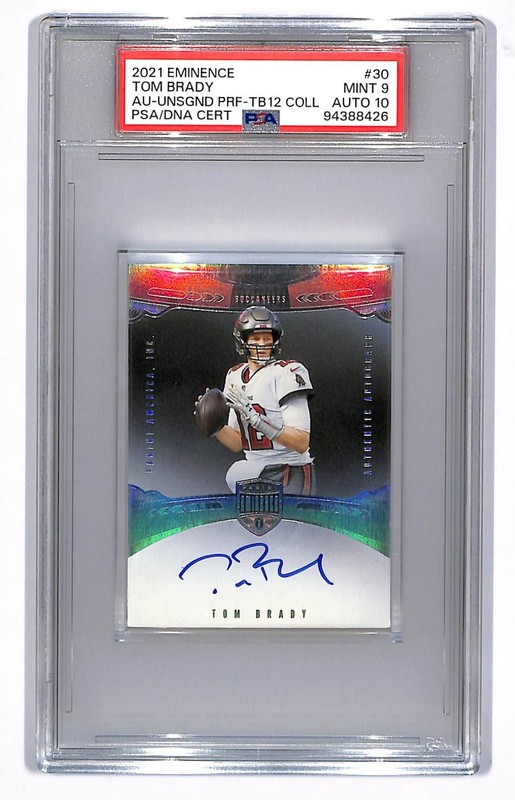 2021 Panini Eminence Tom Brady Proof TB12 Collection #30 PSA 9 MINT Auto 10