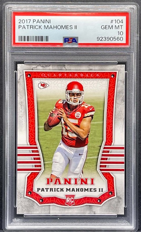 2017 Panini Football - Patrick Mahomes - Rookie Card #104 - Graded PSA 10 GEM MT