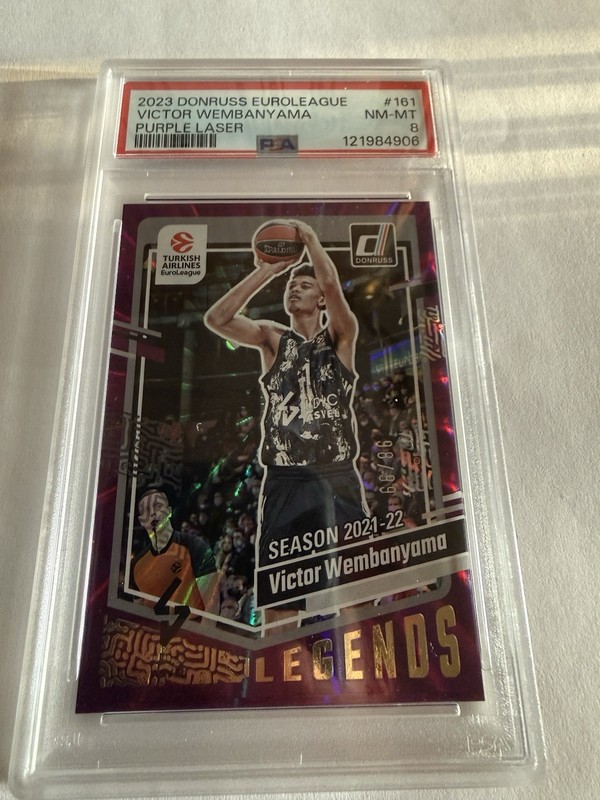2023-24 Panini Donruss EuroLeague Legends Victor Wembanyama #161 PSA /99 view 2