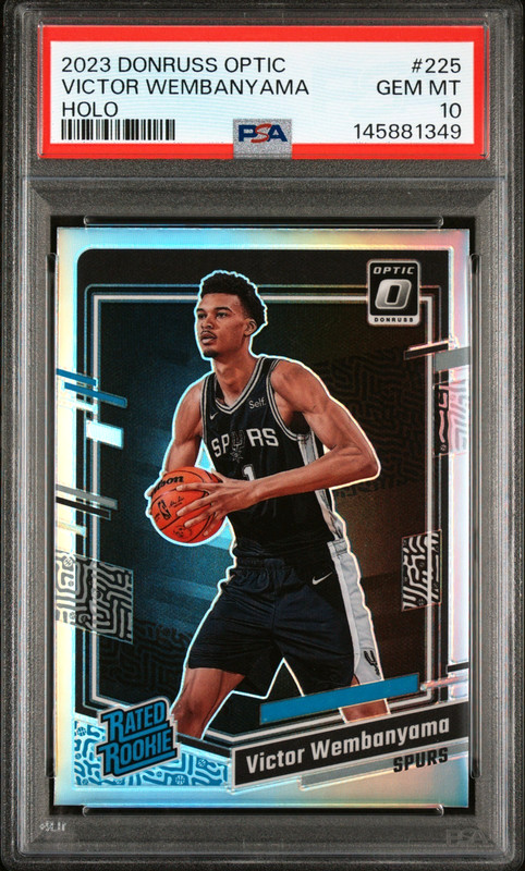 VICTOR WEMBANYAMA 2023 OPTIC HOLO PRIZM RC #225 PSA 10 GEM MINT SPURS #145881349
