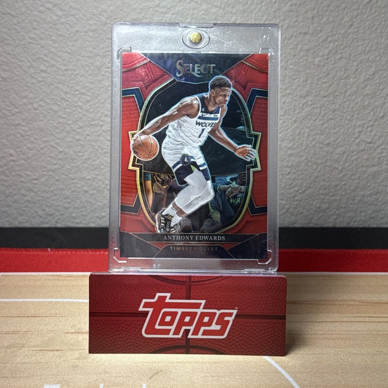 2022-23 Panini Select - Concourse Anthony Edwards #46 Red Prizm /199