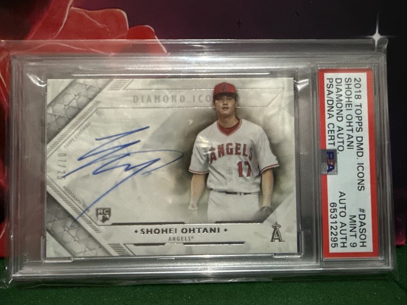 2018 Tops Diamond Icons Shohei Ohtani Diamond Auto 7/25 PSA 9. Pop 2