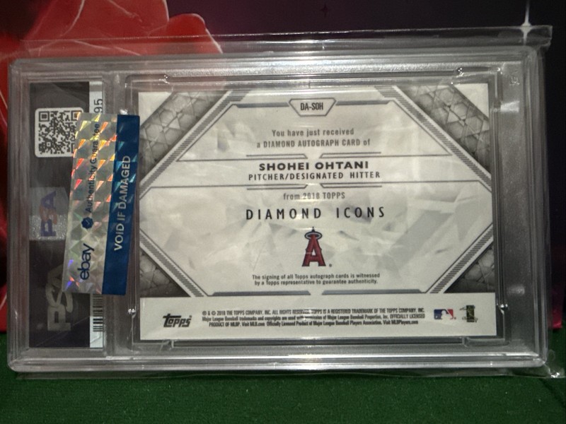 2018 Tops Diamond Icons Shohei Ohtani Diamond Auto 7/25 PSA 9. Pop 2 view 2