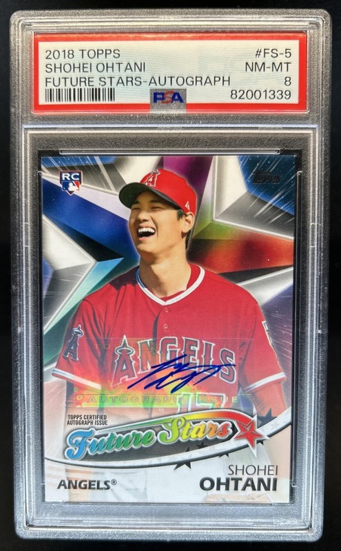 2018 Topps Shohei Ohtani Future Stars Rookie Auto Autograph RC #1/5 PSA 8