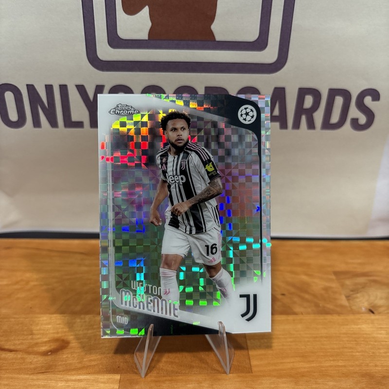 2026 topps chrome UEFA Weston McKennie Xfractor  #15