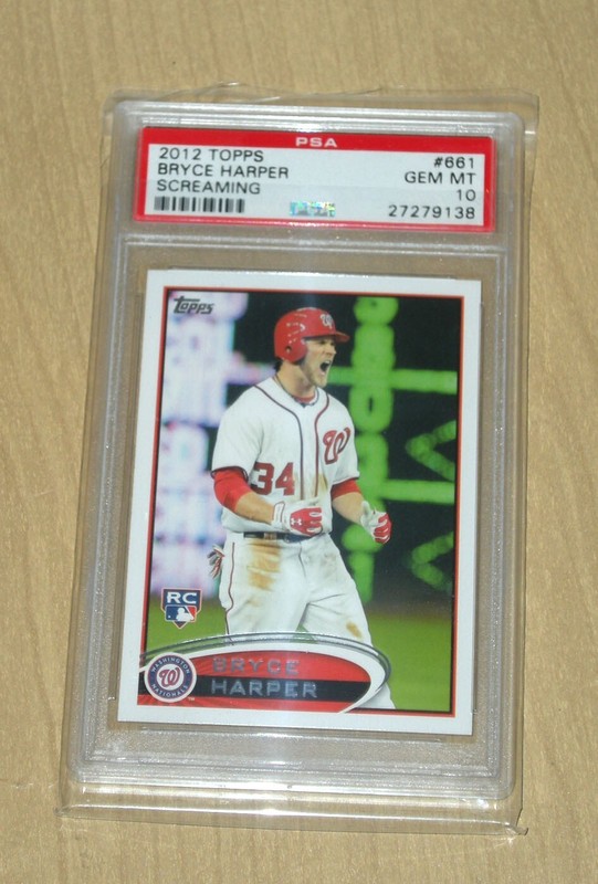 2012 Topps Bryce Harper rookie card RC Screaming #661 PSA 10 GEM MINT