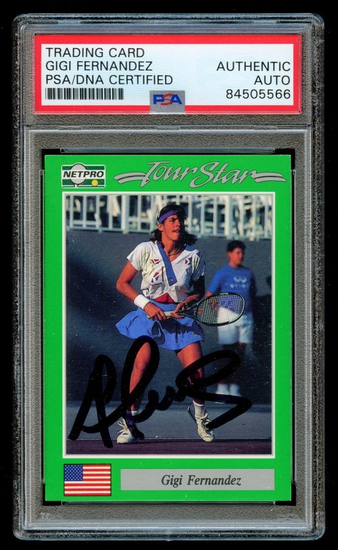 Gigi Fernandez #68 signed autograph auto 1991 NetPro Tennis Card PSA Slabbed