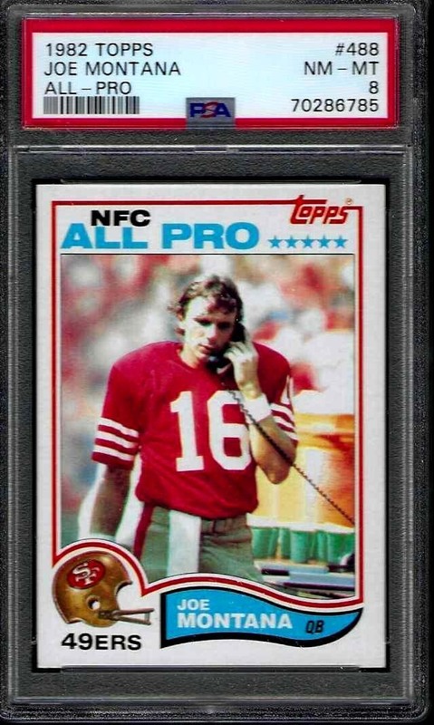 PSA 8 - 1982 Topps #488 Joe Montana San Francisco 49ers HOF NFC ALL-PRO