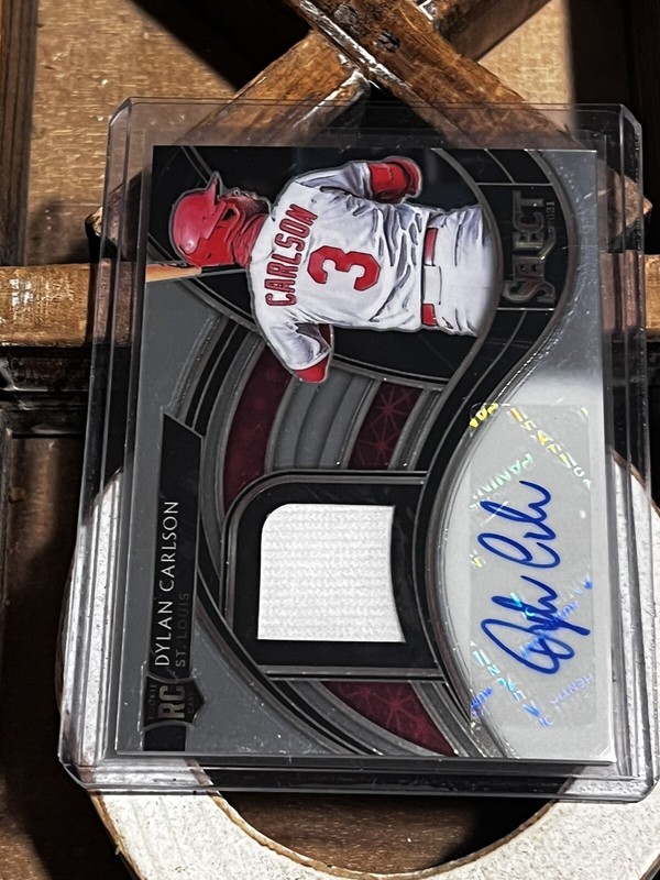 2021 Panini Select Baseball Dylan Carlson Patch Auto /199