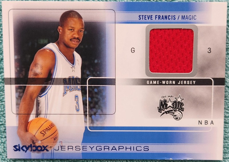 Steve Francis Orlando Magic 2005 Skybox Jerseygraphics Game Used Jersey Card