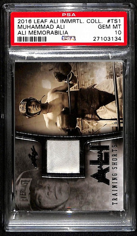 Muhammad Ali 2016 Leaf Worn Training Shorts Swatch #TS1 PSA 10