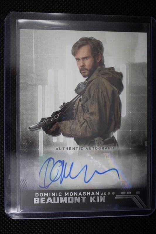 Topps Star War The Rise of Skywalker serieS 1 Auto DOMINIC MONAGHAN BEAUMONT KIN