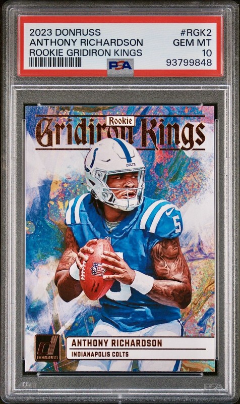 2023 Donruss Rookie Gridiron Kings Anthony Richardson PSA 10 GEM MT Rookie RC