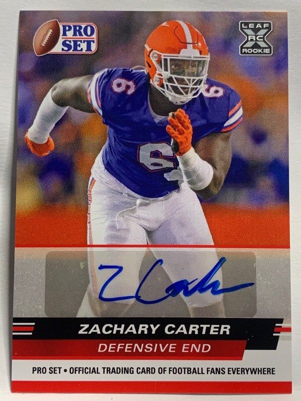 2022 Leaf Pro Set Draft - Auto #PSA-ZC1 Zachary Carter RC Cincinnati Bengals