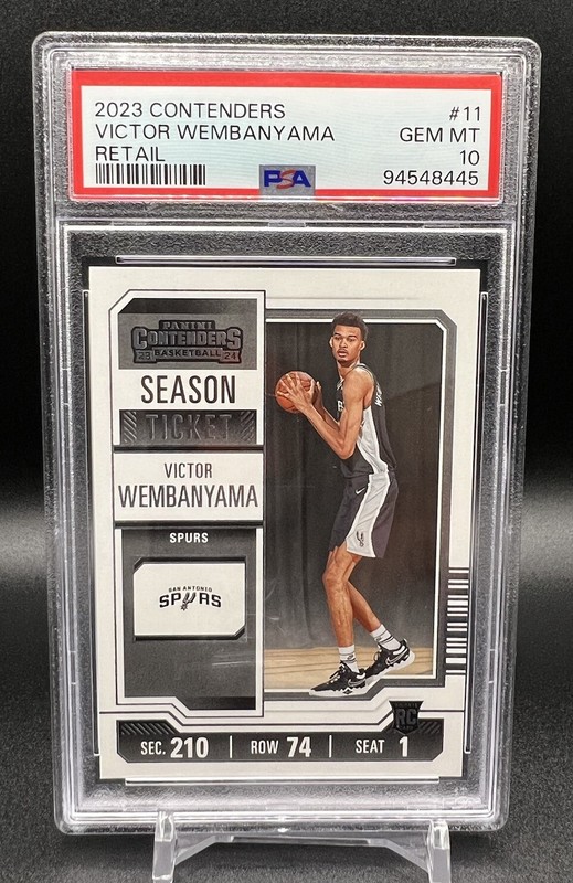 Victor Wembanyama RARE ROOKIE RC TICKET  INVESTMENT CARD PANINI ROY SPURS PSA 10