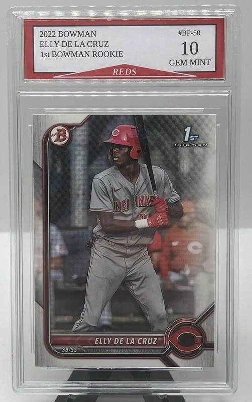 Elly De La Cruz 2022 Topps Cincinnati Reds Bowman 1st Rookie Card Gem Mint 10!
