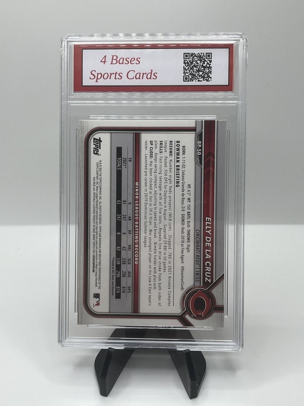 Elly De La Cruz 2022 Topps Cincinnati Reds Bowman 1st Rookie Card Gem Mint 10! view 2