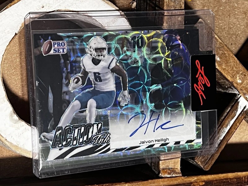1/1. Jaivon Heiligh 2023 Pro Set Football Pre Production Proof  Auto 1/1