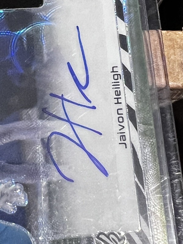 1/1. Jaivon Heiligh 2023 Pro Set Football Pre Production Proof  Auto 1/1 view 2
