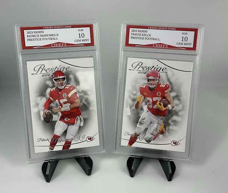 2023 Panini Prestige Patrick Mahomes & Travis Kelce Chiefs Team Set Gem Mint 10!