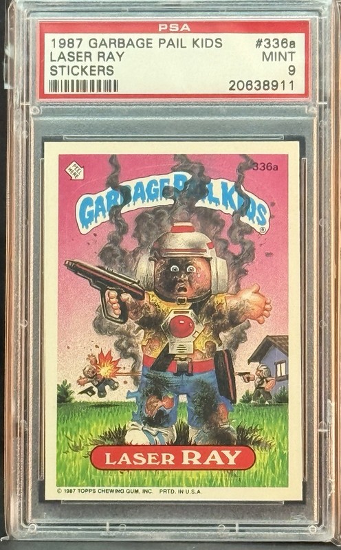 1987 GARBAGE PAIL KIDS SERIES 9 #336A LASER RAY PSA 9 MINT