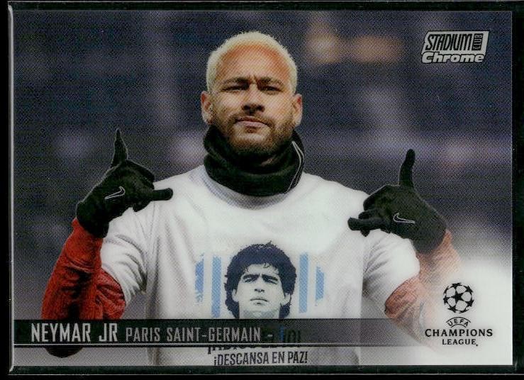 2020-21 Stadium Club Chrome UEFA Champions League #89 Neymar Jr Refractor