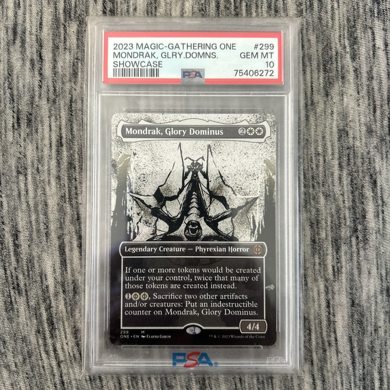 🔥 2023 MTG Mondrak, Glory Dominus Showcase #299 - PSA 10 Graded ! RARE